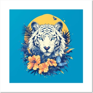 white tiger Posters and Art